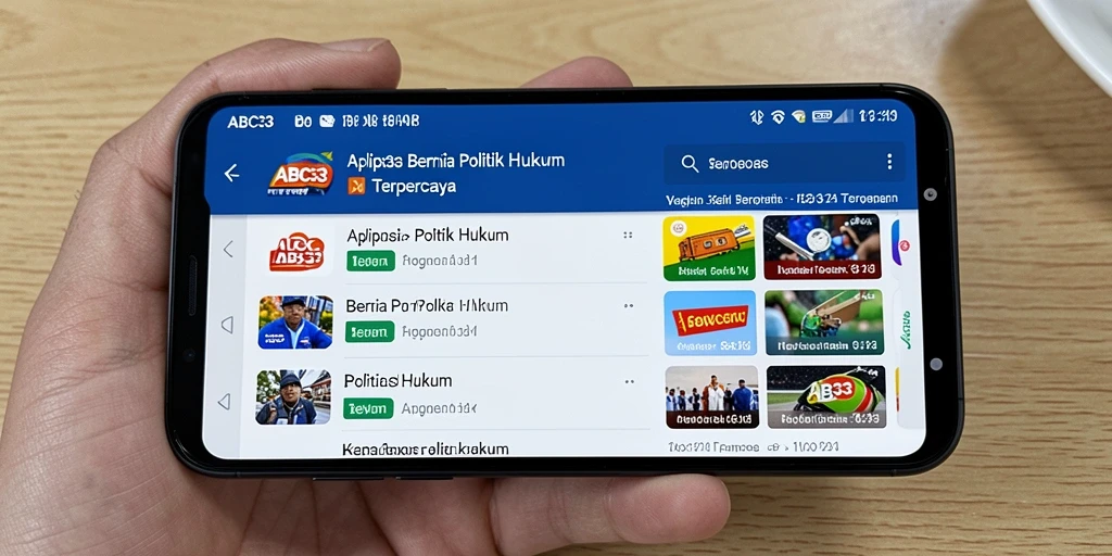 Antarmuka aplikasi ABC33 yang informatif dan menarik.