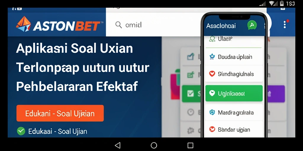 Tampilan antarmuka ASTONBET yang menarik dan fungsional untuk soal ujian.