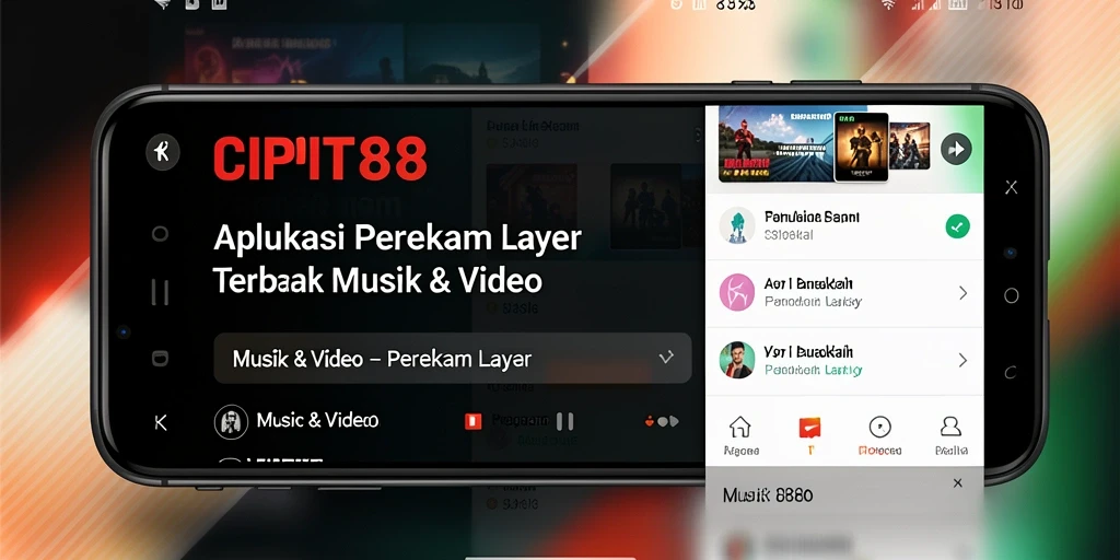 Antarmuka CIPIT88 dengan fitur perekaman layar yang praktis.