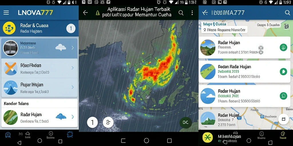 Antarmuka LNOVA777 menampilkan data radar hujan secara real-time.