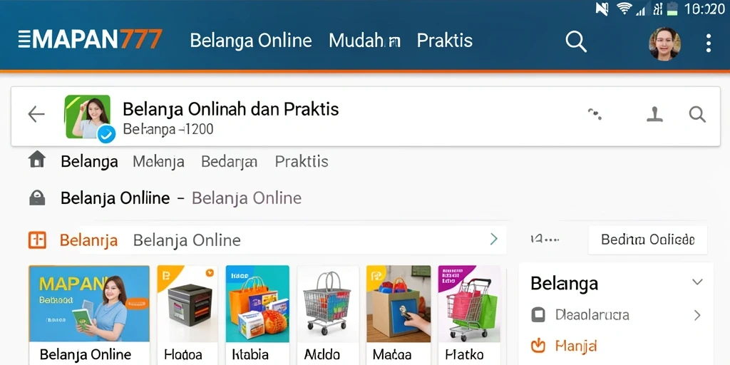 Tampilan antarmuka aplikasi MAPAN777 yang sederhana dan menarik.