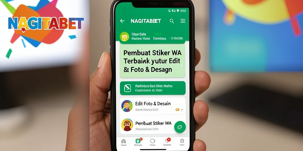 Antarmuka intuitif NAGITABET untuk membuat stiker WA.