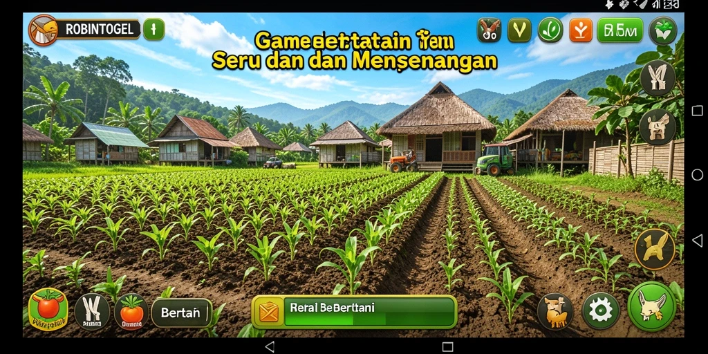 Antarmuka permainan ROBINTOGEL yang menarik dan user-friendly untuk pengalaman bertani.